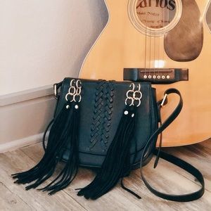 Bohemian Suede Tassel Crossbody Bag